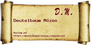 Deutelbaum Mózes névjegykártya