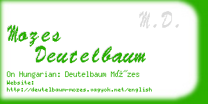 mozes deutelbaum business card